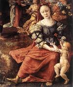 LOMBARD, Lambert The Miracle of the Loaves and Fishes (detail) af oil painting